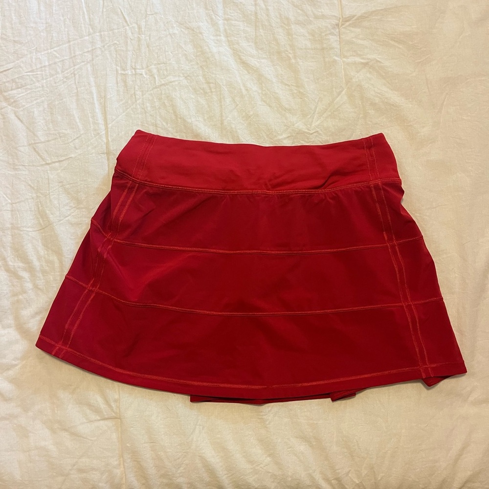 Lululemon Red Athletic Skirt